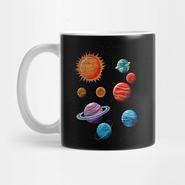 Grunge Planets Astronomy by ShirtsShirtsndmoreShirts